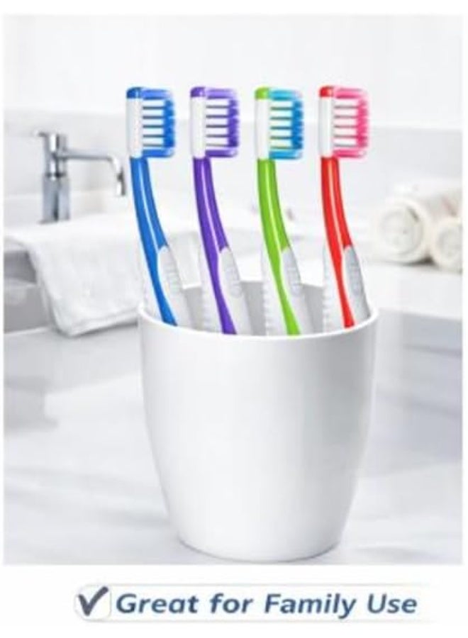 Toothbrush Set – 4 Pieces in Different Colors, Soft Bristles with Rounded Tips for Gentle Cleaning, Suitable for Daily Family Use, Imported Product - Image 2